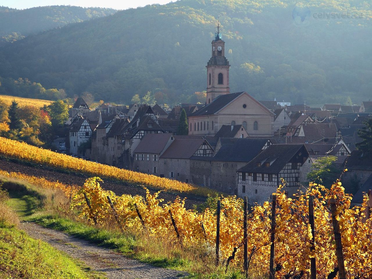 Riquewihr достопримечательности фотографии Эльзас, Франция