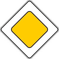 Дорожный знак: 2.1 Главная дорога