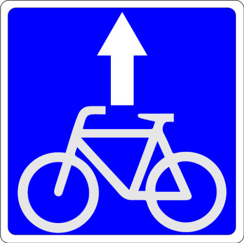 Дорожный знак: 5.14.2 Полоса для велосипедистов