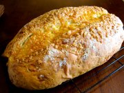 Кулинарный рецепт Домашний хлеб с сыром и зеленью