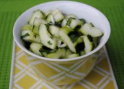 Кулинарный рецепт Летний огуречный салат с укропом