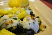 Кулинарный рецепт Рыбное филе с луком-пореем и ананасом