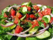 Кулинарный рецепт Салат из помидор по-гречески