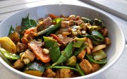 Кулинарный рецепт Тофу с жареными овощами