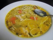 Кулинарный рецепт Традиционный куриный суп с лапшой