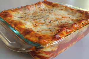 Recept online: Zapeen lasagne s houbovou omkou: Zapeen lasagne s rajaty, houbovou omkou,pentem, edarem a beamelem